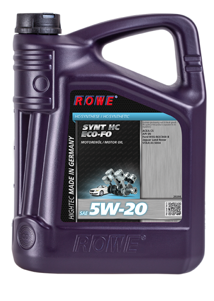 HIGHTEC SYNT HC ECO-FO SAE 5W-20_Rowe_Artikelbild DieHalle3.0_DerShop3.0_5L HIGHTEC SYNT HC ECO-FO SAE 5W-20_Rowe_Artikelbild DieHalle3.0_DerShop3.0_5L